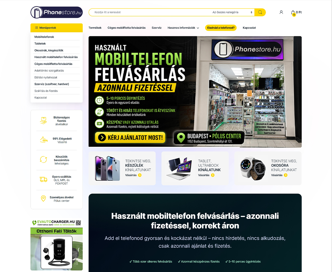 Phone Store webáruház